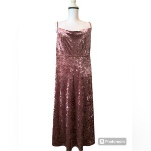 Forever 21 Plus Velvet Cowl Neck Slip Dress, Size 2X